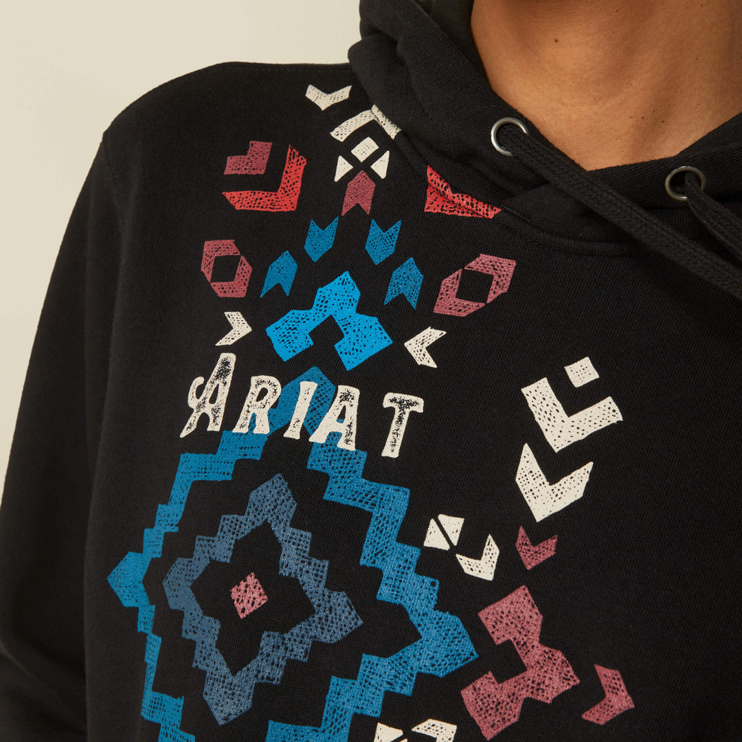 WOMEN'S Style No. 10046448 REAL Geo Hoodie- Black