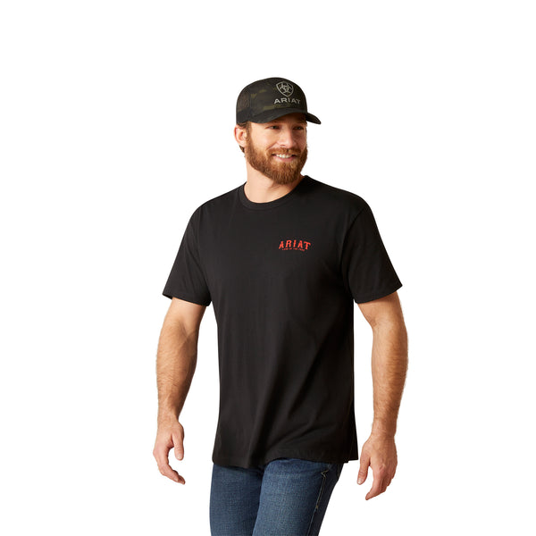 10047614  Ariat Western Vertical Flag T-Shirt-Black
