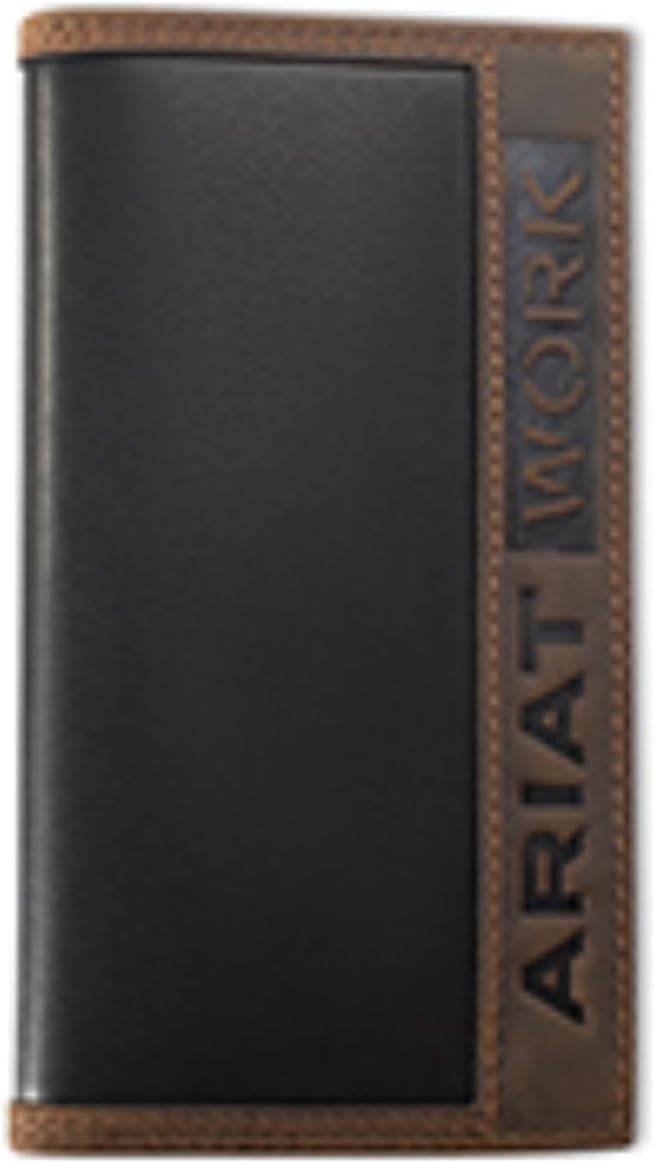Ariat Men's Smooth Inlay Rodeo Work Wallet-A3404101-BLACK
