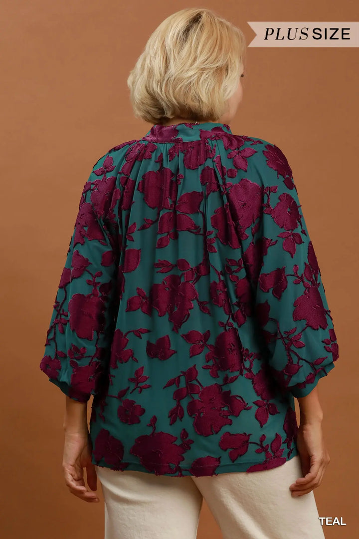 Donna Teal Top-Plus