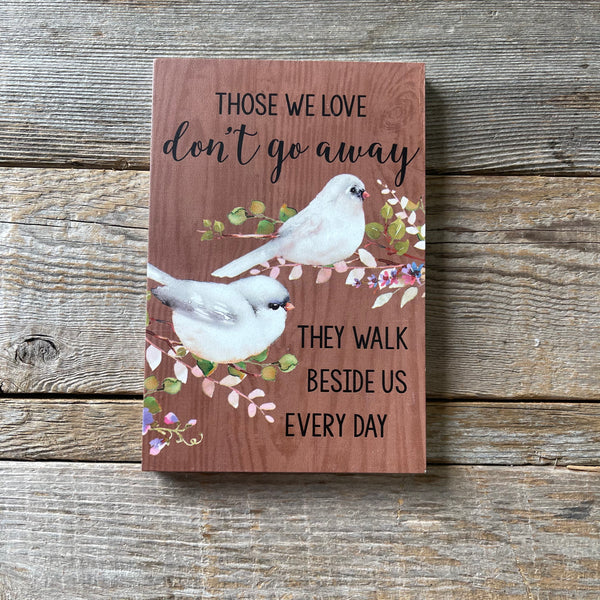 Memorial Birds Message plaques that hang or stand