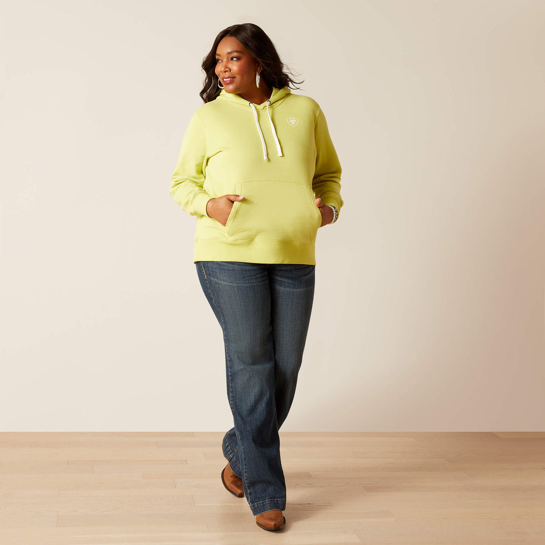 WOMEN'S Style No. 10049032 Ariat Logo Hoodie-Celery Green