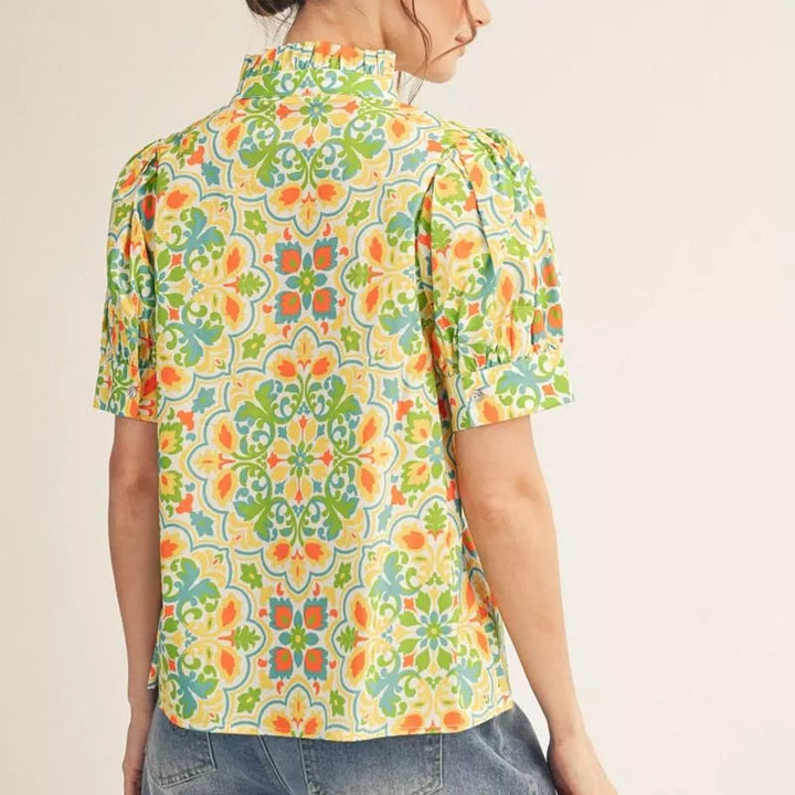 Ren Puff shoulder short sleeve Top