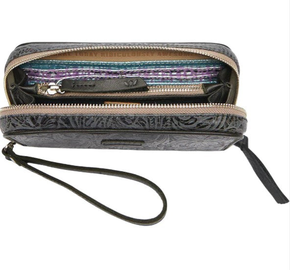 Steely Wristlet Wallet