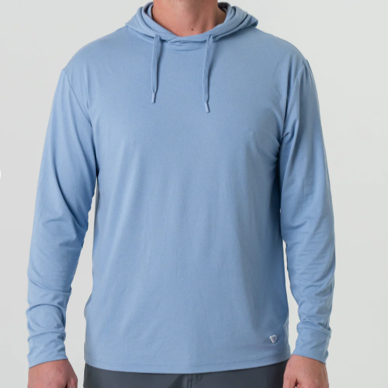 BURLEBO Performance Hoodie - Heather Sky Blue