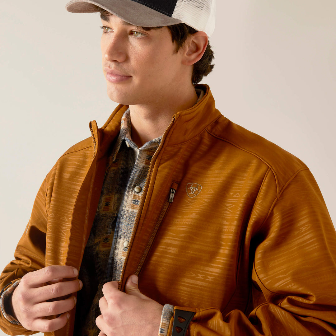 MEN'S Style No. 10046790 Logo 2.0 Softshell Jacket-CHESTNUT EMBOSSED