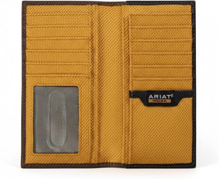 Ariat Men's Smooth Inlay Rodeo Work Wallet-A3404101-BLACK