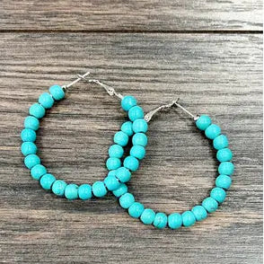 Bead Hoop Earrings