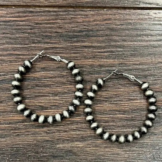 Bead Hoop Earrings