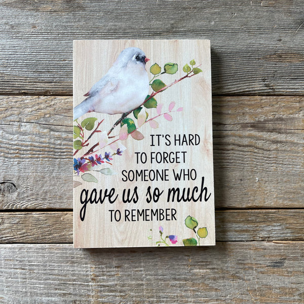 Memorial Birds Message plaques that hang or stand