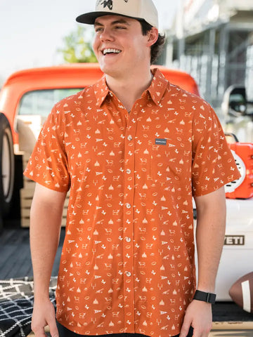 BURLEBO Performance Button Up - Gameday in Austin