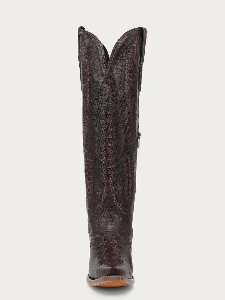 Corral Ladies CHOCOLATE SERRATED PATTERN BOOT -A5232