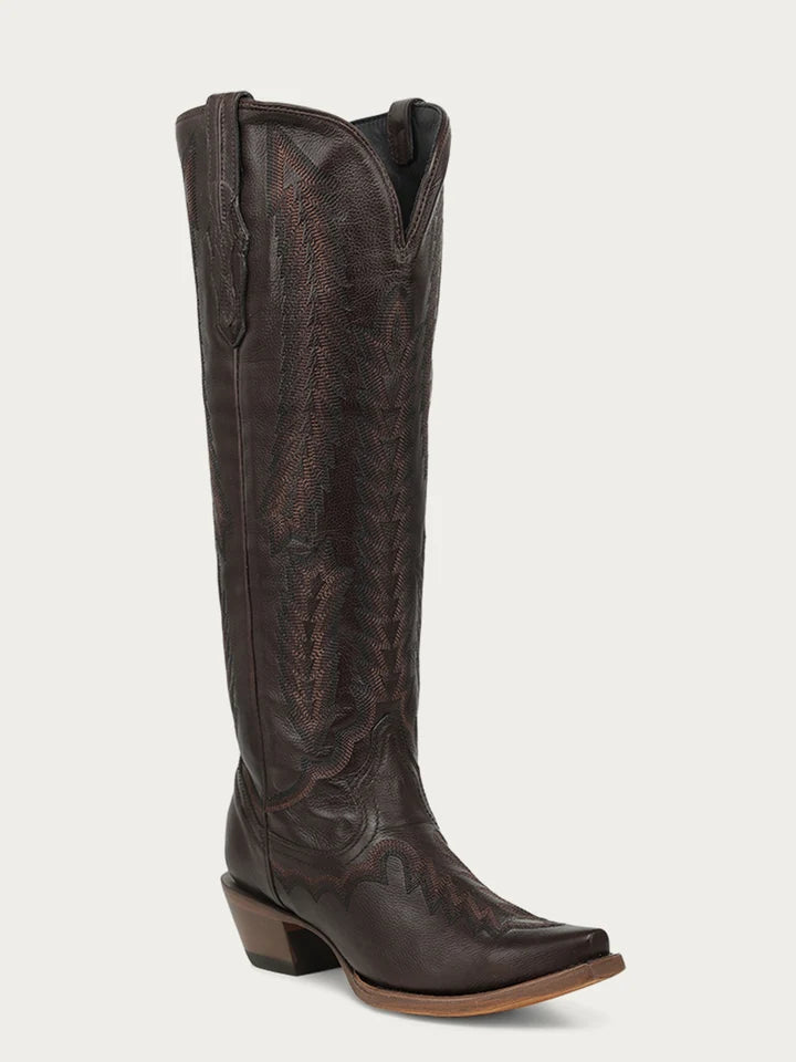 Corral Ladies CHOCOLATE SERRATED PATTERN BOOT -A5232