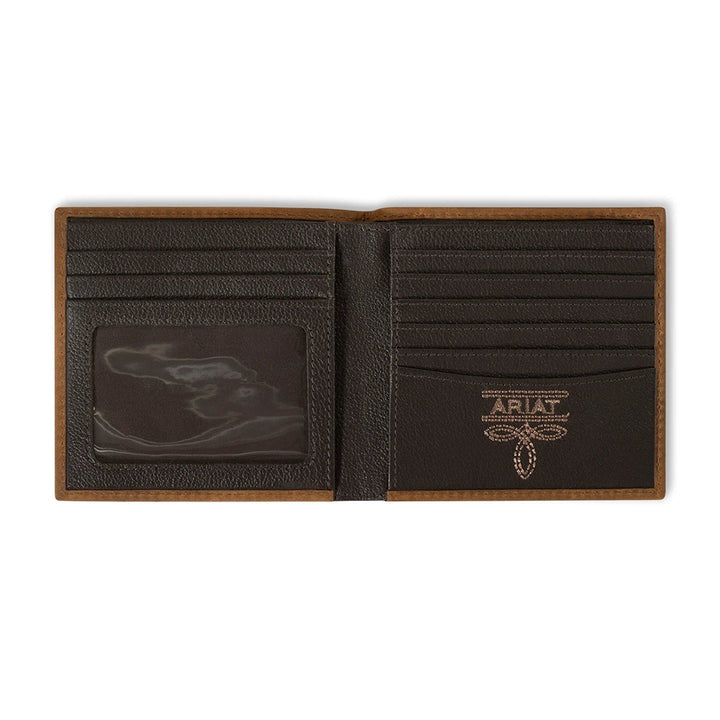 ARIAT BIFOLD SCROLLINGEMBOSSED BROWN - ACCESSORIES WALLET - A3561444