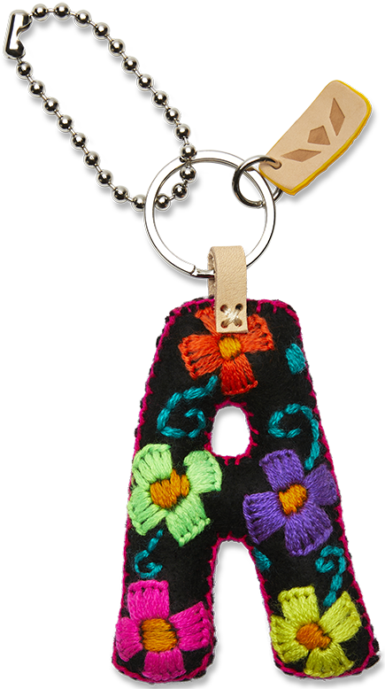 BLACK CONSUELA FELT ALPHABET CHARM