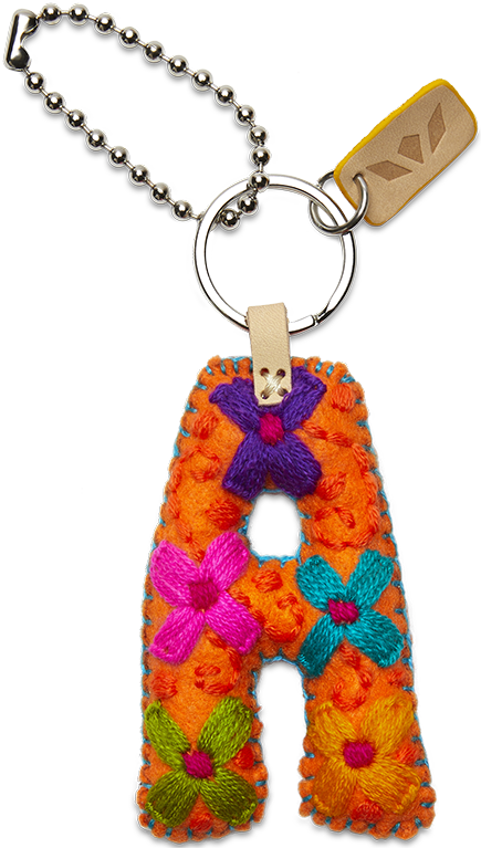 ORANGE CONSUELA FELT ALPHABET CHARM