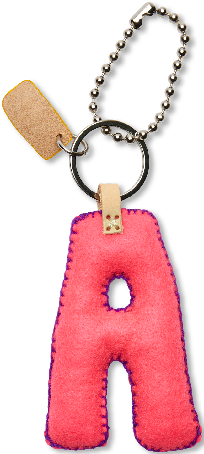 PINK CONSUELA FELT ALPHABET CHARM