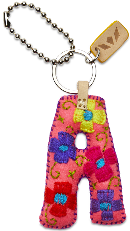 PINK CONSUELA FELT ALPHABET CHARM