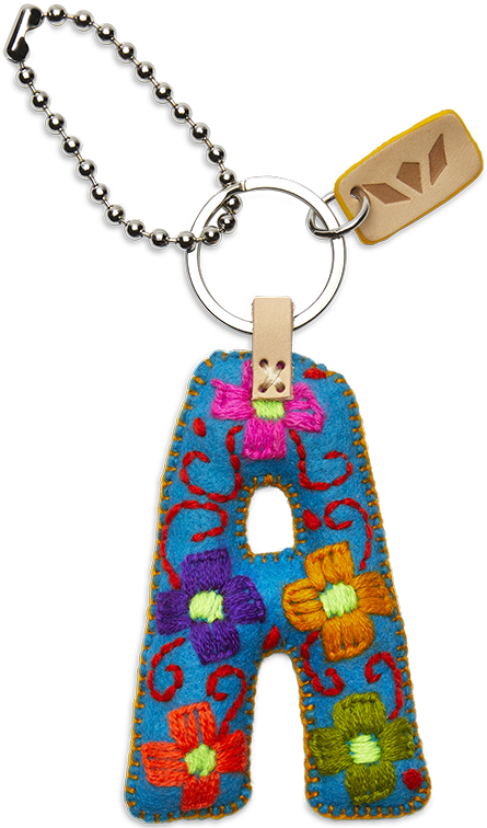 TURQUOISE CONSUELA FELT ALPHABET CHARM