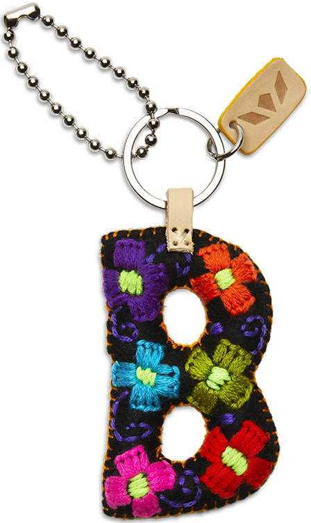 BLACK CONSUELA FELT ALPHABET CHARM