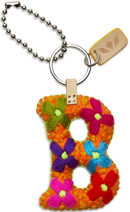 ORANGE CONSUELA FELT ALPHABET CHARM