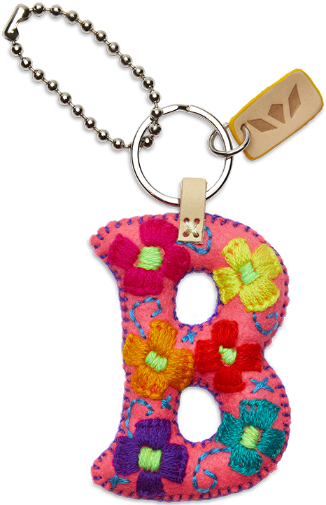 PINK CONSUELA FELT ALPHABET CHARM