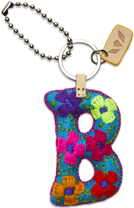 TURQUOISE CONSUELA FELT ALPHABET CHARM