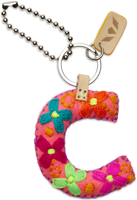 PINK CONSUELA FELT ALPHABET CHARM