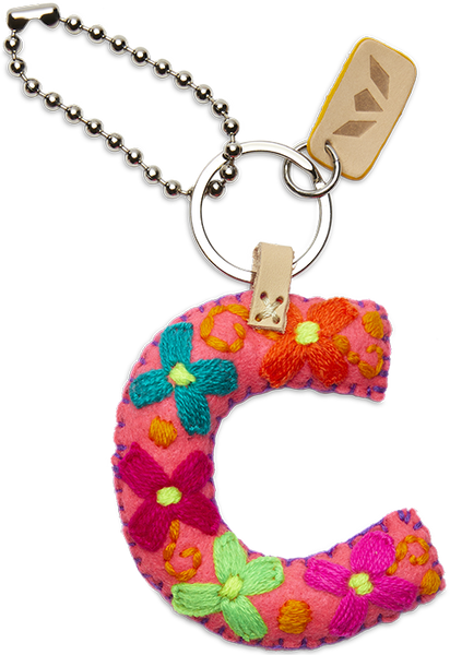 PINK CONSUELA FELT ALPHABET CHARM