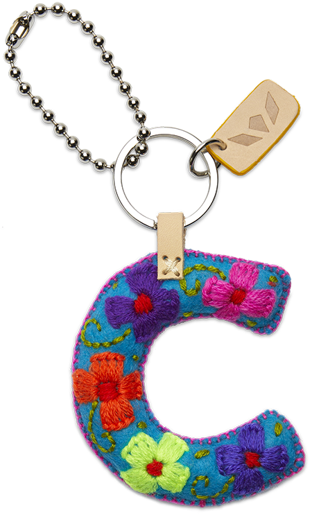 TURQUOISE CONSUELA FELT ALPHABET CHARM