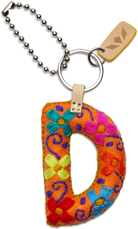 ORANGE CONSUELA FELT ALPHABET CHARM