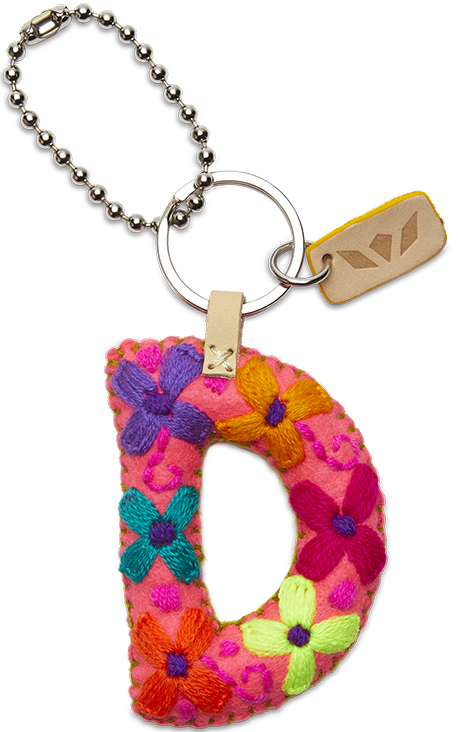 PINK CONSUELA FELT ALPHABET CHARM