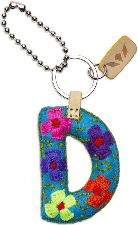 TURQUOISE CONSUELA FELT ALPHABET CHARM