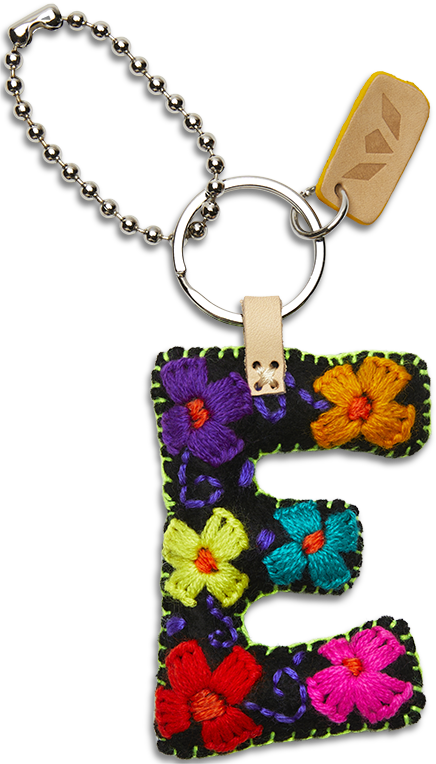 BLACK CONSUELA FELT ALPHABET CHARM