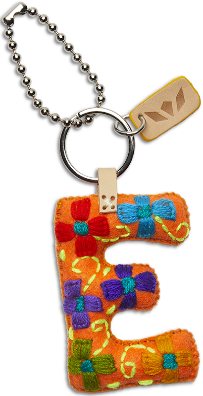 ORANGE CONSUELA FELT ALPHABET CHARM