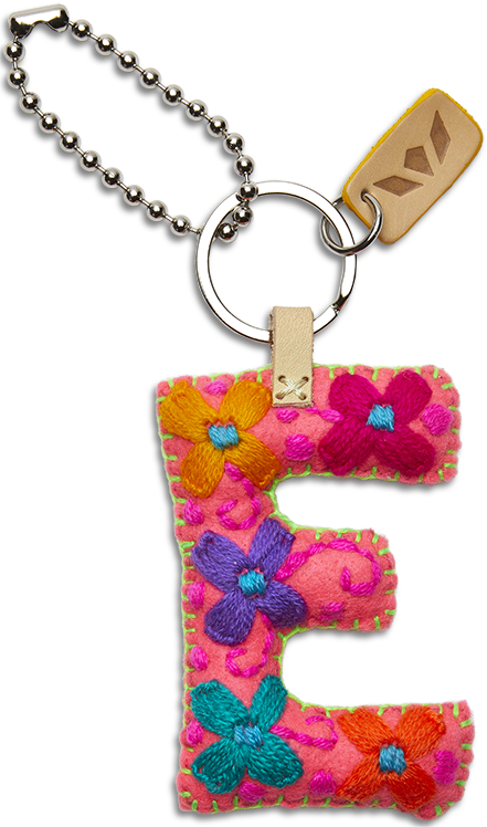 PINK CONSUELA FELT ALPHABET CHARM