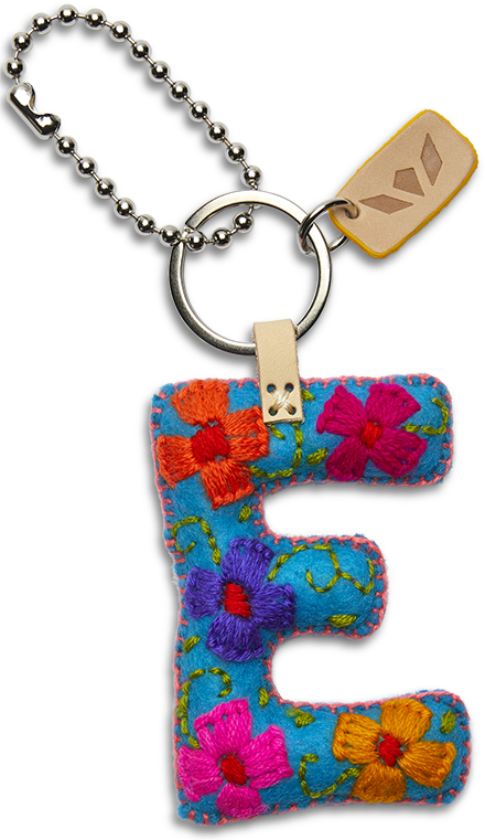 TURQUOISE CONSUELA FELT ALPHABET CHARM