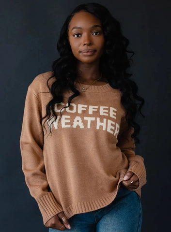 Coffee Weather Sweater - Light Brown