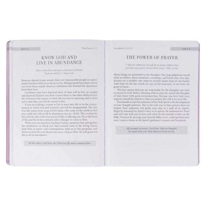 New Beginnings Pink Sunshine Field Softcover Devotional