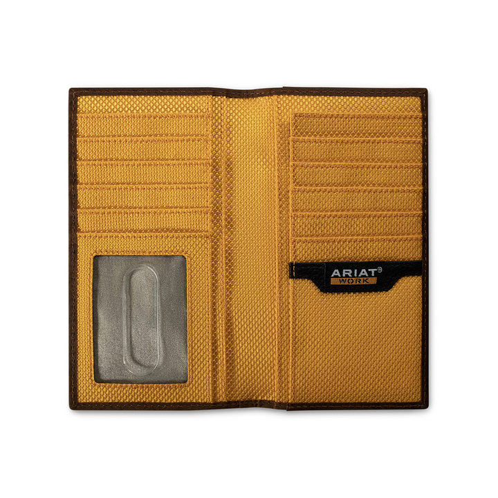 ARIAT DIAMOND PLATE EMBOSSED BROWN - ACCESSORIES WALLET - A3403344