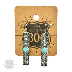 806 Western rectangle earring