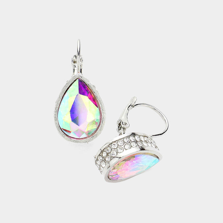 Rhinestone Embellished Teardrop Earrings