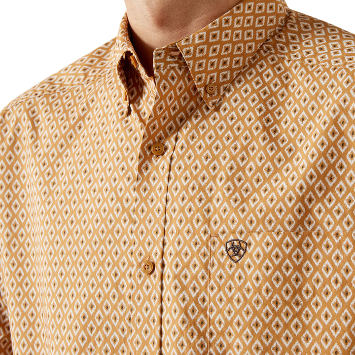 ARIAT BURNIS CLASSIC FIT TAN PRINT - MENS SHIRT - 10062211