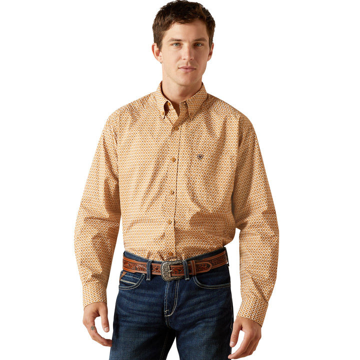 ARIAT BURNIS CLASSIC FIT TAN PRINT - MENS SHIRT - 10062211