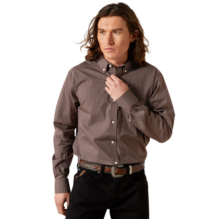Men's Style# 10065779 Wrinkle Free Arthur Shirt - Brown