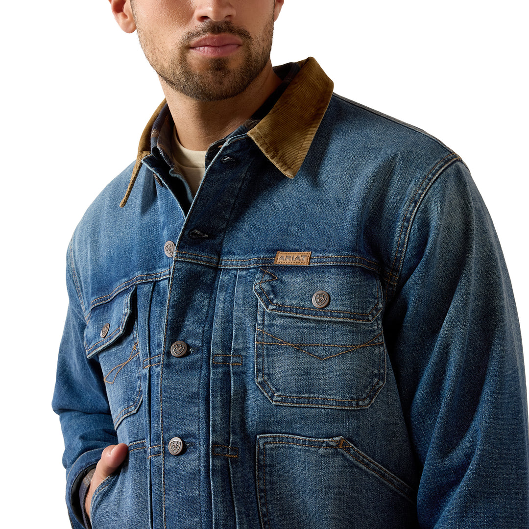Men's Ariat Trucker Flannel Lined Jacket-10078964