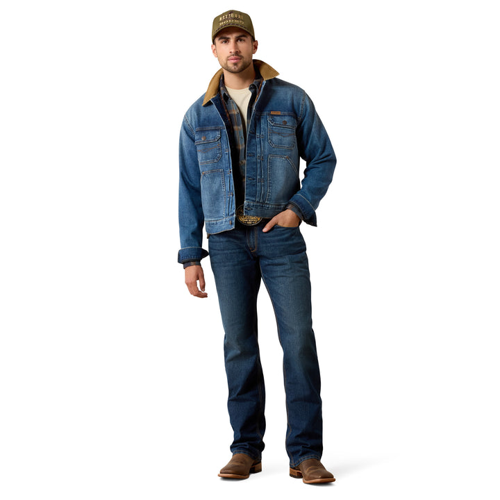 Men's Ariat Trucker Flannel Lined Jacket-10078964