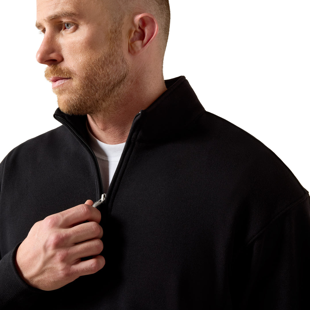 ARIAT 10079479 Men's Core 1/4 Zip Sweatshirt Black