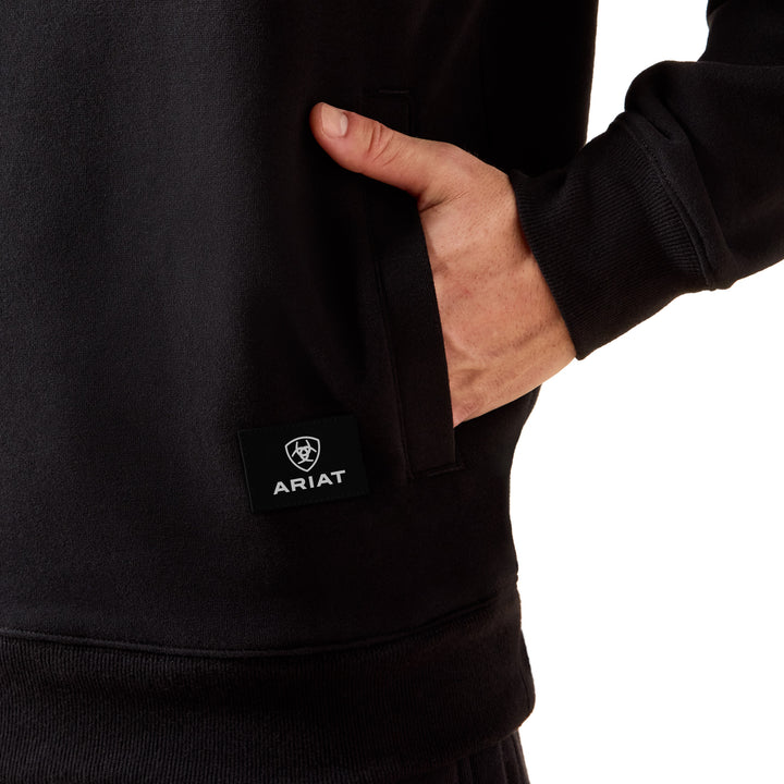 ARIAT 10079479 Men's Core 1/4 Zip Sweatshirt Black