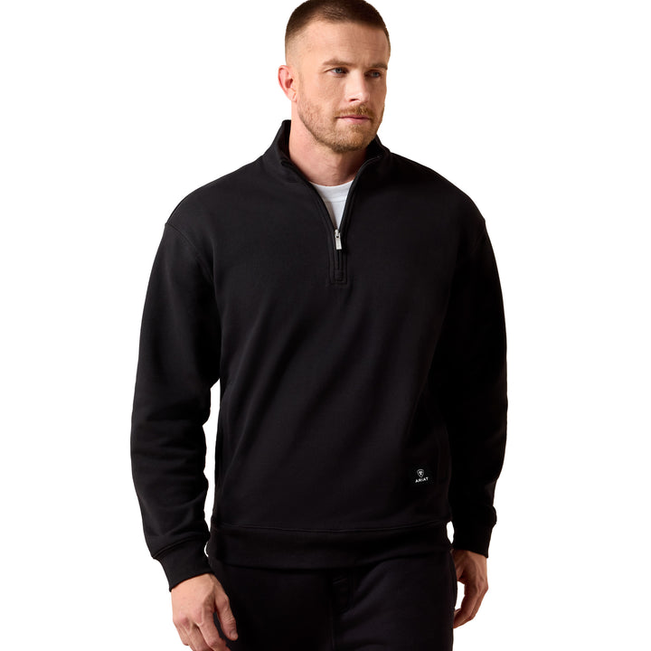 ARIAT 10079479 Men's Core 1/4 Zip Sweatshirt Black